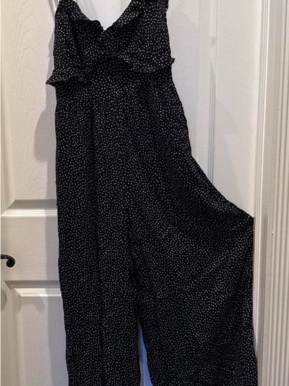 American Eagle Outfitters Black Jumpsuit with White Polka Dots